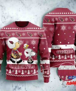 Arizona Cardinals Charlie Brown Peanuts Snoopy Ugly Christmas Sweater 1