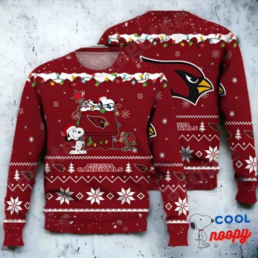 Arizona Cardinals Snoopy Nfl Ugly Christmas Sweater 1