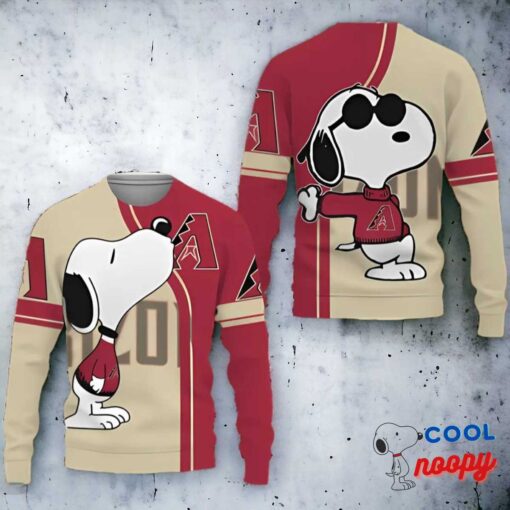 Arizona Diamondbacks Champion Snoopy Sweater All Over Printed 1