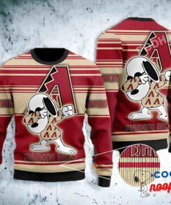 Arizona Diamondbacks Mlb Snoopy Lover Ugly Christmas Sweater 1
