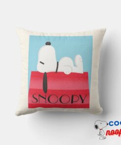 Art Deco Snoopy Throw Pillow 4