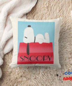 Art Deco Snoopy Throw Pillow 8