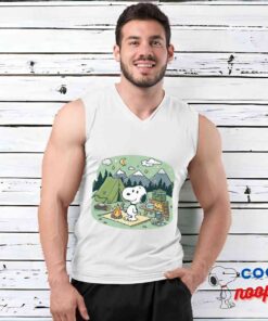 Astonishing Snoopy Camping T Shirt 3