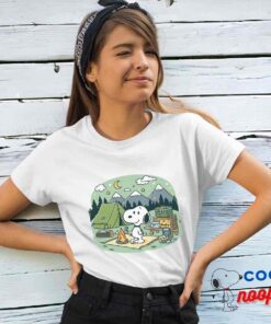 Astonishing Snoopy Camping T Shirt 4