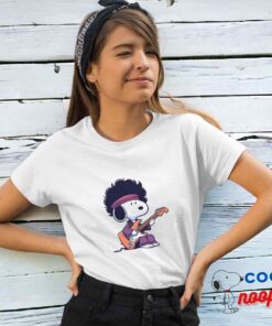 Astonishing Snoopy Jimi Hendrix T Shirt 4