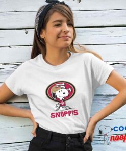 Astonishing Snoopy San Francisco 49ers Logo T Shirt 4