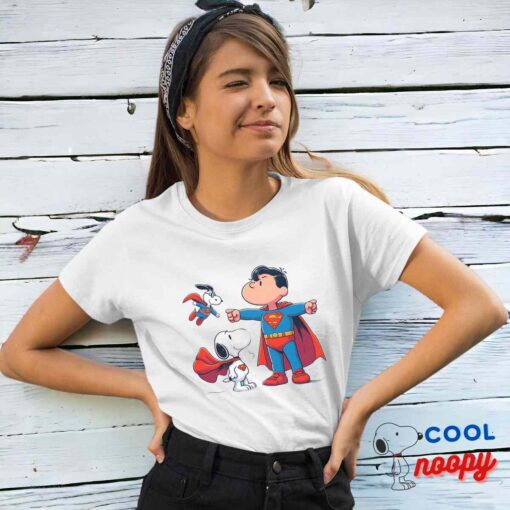 Astonishing Snoopy Superman T Shirt 4
