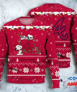 Atlanta Braves Snoopy Mlb Ugly Christmas Sweater 1