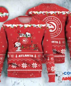 Atlanta Hawks Snoopy Nba Ugly Christmas Sweater 1