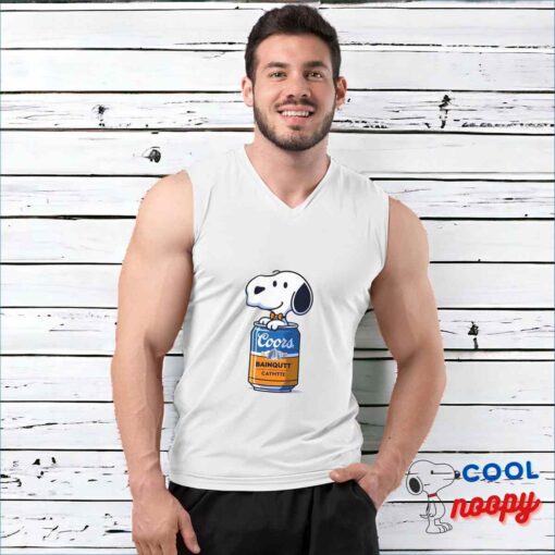 Attractive Snoopy Coors Banquet Logo T Shirt 3