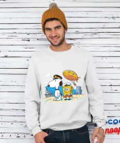 Attractive Snoopy Spongebob Movie T Shirt 1