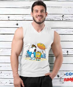 Attractive Snoopy Spongebob Movie T Shirt 3