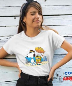 Attractive Snoopy Spongebob Movie T Shirt 4