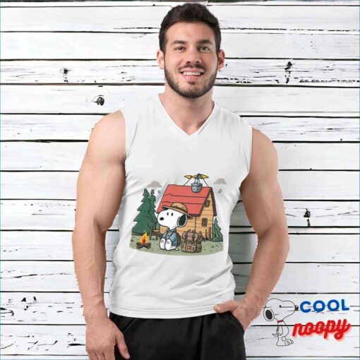 Awe Inspiring Snoopy Camping T Shirt 3