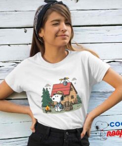 Awe Inspiring Snoopy Camping T Shirt 4