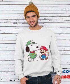 Awe Inspiring Snoopy Super Mario T Shirt 1