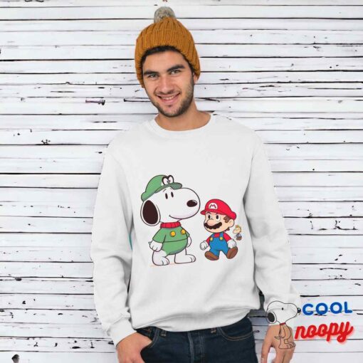 Awe Inspiring Snoopy Super Mario T Shirt 1