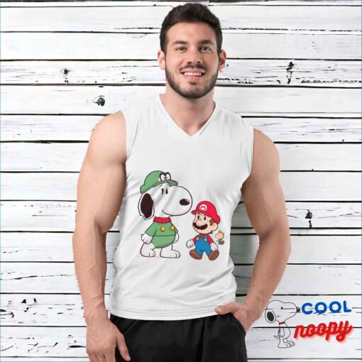 Awe Inspiring Snoopy Super Mario T Shirt 3