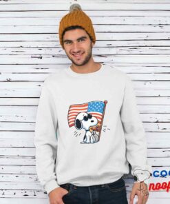 Awesome Snoopy American Flag T Shirt 1