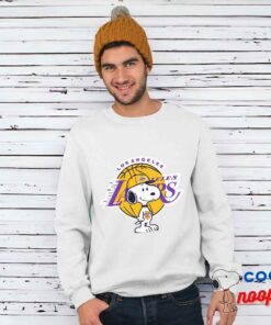 Awesome Snoopy Los Angeles Lakers Logo T Shirt 1