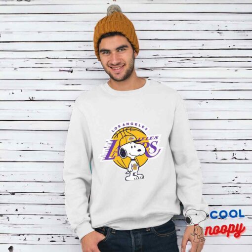 Awesome Snoopy Los Angeles Lakers Logo T Shirt 1