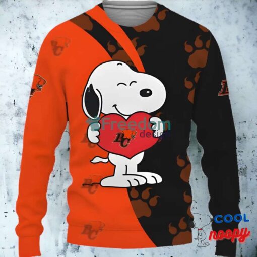 Bc Lions Snoopy Cute Heart Ugly Xmas Sweater 1