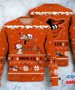Baltimore Orioles Snoopy Mlb Ugly Christmas Sweater 1