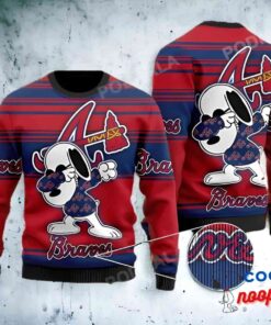 Baseball Mlb Atlanta Braves Fan, Snoopy Lover Ugly Christmas Sweater 1