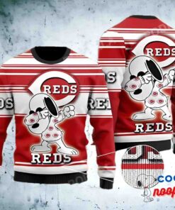 Baseball Mlb Cincinnati Reds Fan, Snoopy Lover Ugly Christmas Sweater 1