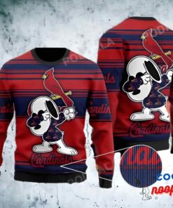 Baseball Mlb St Louis Cardinals Fan, Snoopy Lover Ugly Christmas Sweater 1