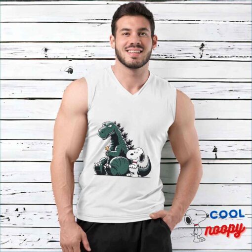 Beautiful Snoopy Godzilla T Shirt 3