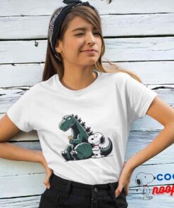 Beautiful Snoopy Godzilla T Shirt 4