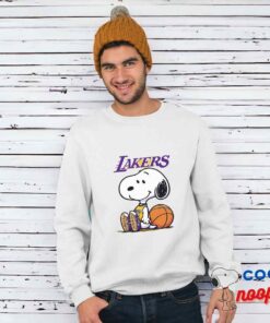 Beautiful Snoopy Los Angeles Lakers Logo T Shirt 1