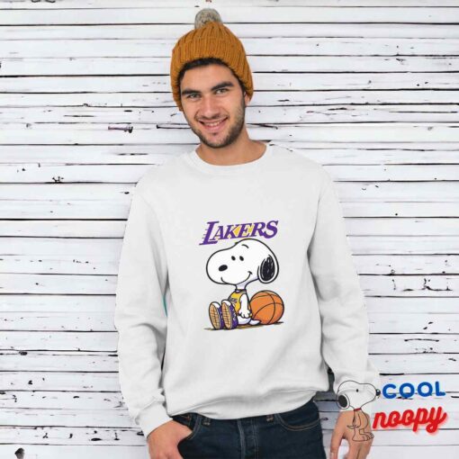 Beautiful Snoopy Los Angeles Lakers Logo T Shirt 1