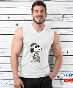 Beautiful Snoopy Versace Logo T Shirt 3