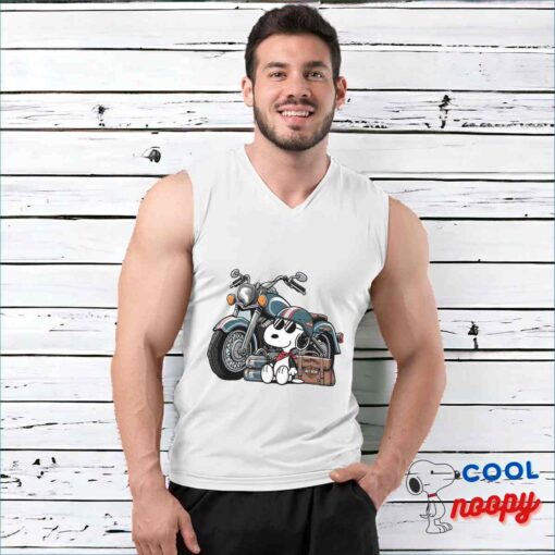 Best Snoopy Harley Davidson T Shirt 3