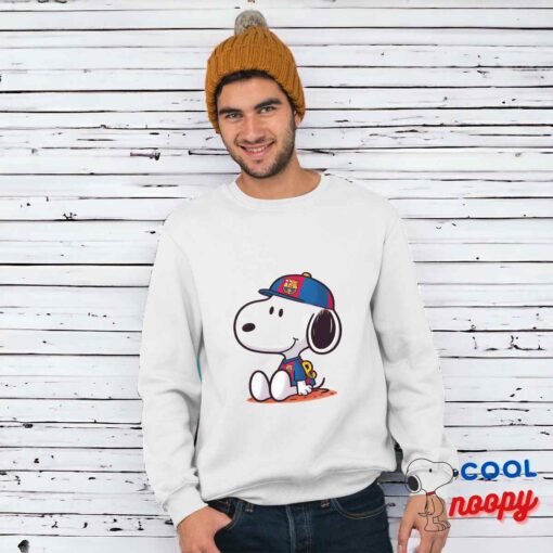 Best Selling Snoopy Barcelona Logo T Shirt 1