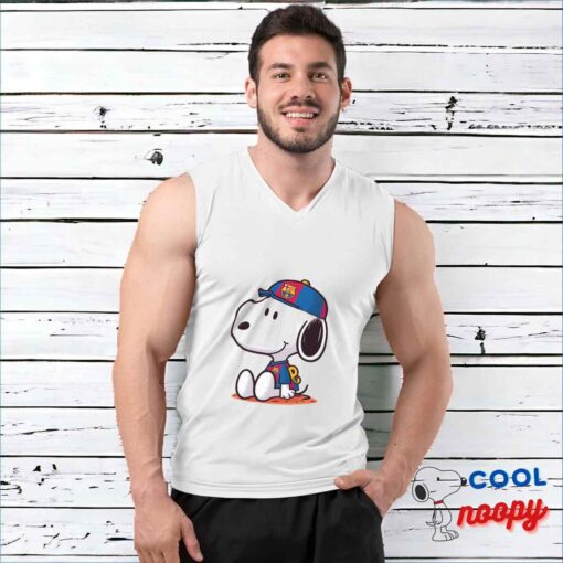 Best Selling Snoopy Barcelona Logo T Shirt 3
