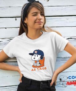 Best Selling Snoopy Houston Astros Logo T Shirt 4