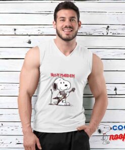 Best Selling Snoopy Iron Maiden Band T Shirt 3
