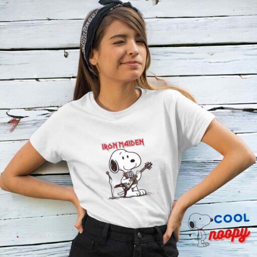 Best Selling Snoopy Iron Maiden Band T Shirt 4