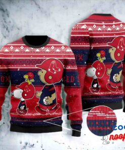 Boston Red Sox Charlie Brown Snoopy Ugly Christmas Sweater 1