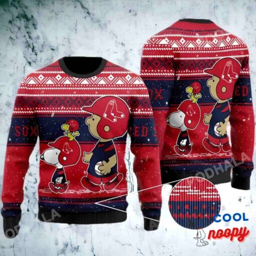 Boston Red Sox Mlb Snoopy Lover Ugly Christmas Sweater 1