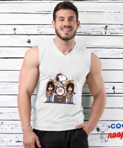 Bountiful Snoopy Aerosmith Rock Band T Shirt 3