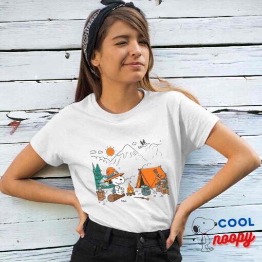 Bountiful Snoopy Camping T Shirt 4