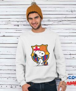 Brilliant Snoopy Barcelona Logo T Shirt 1
