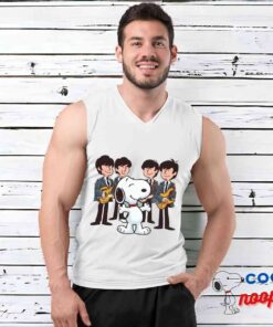 Brilliant Snoopy The Beatles Rock Band T Shirt 3