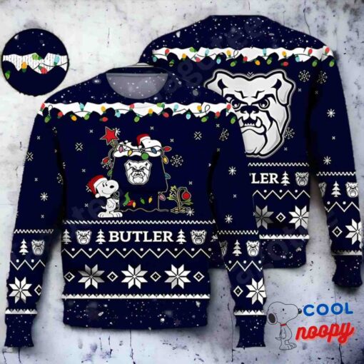 Butler Bulldogs Snoopy Ncaa Ugly Christmas Sweater 1