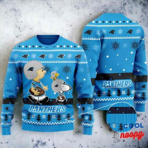 Carolina Panthers Snoopy Girl Ugly Sweater 1