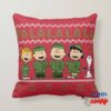 Caroling Christmas Sweater Graphic Throw Pillow 8